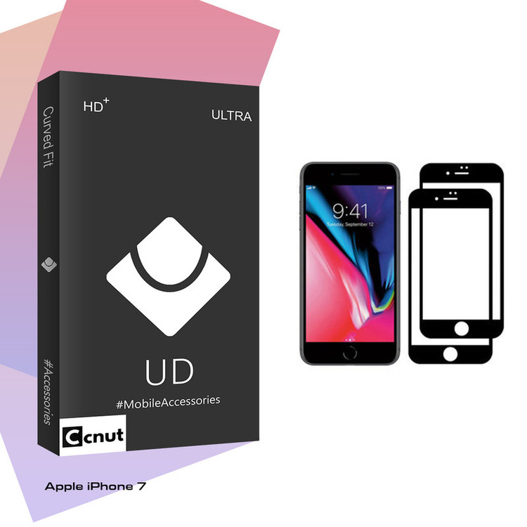 محافظ صفحه نمایش کوکونات مدل UD Black مناسب برای گوشی موبایل اپل iPhone 7 بسته دو عددی