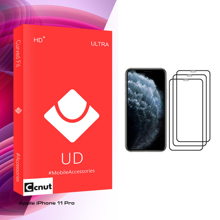 محافظ صفحه نمایش کوکونات مدل UD Glass مناسب برای گوشی موبایل اپل iPhone 11 Pro بسته سه عددی