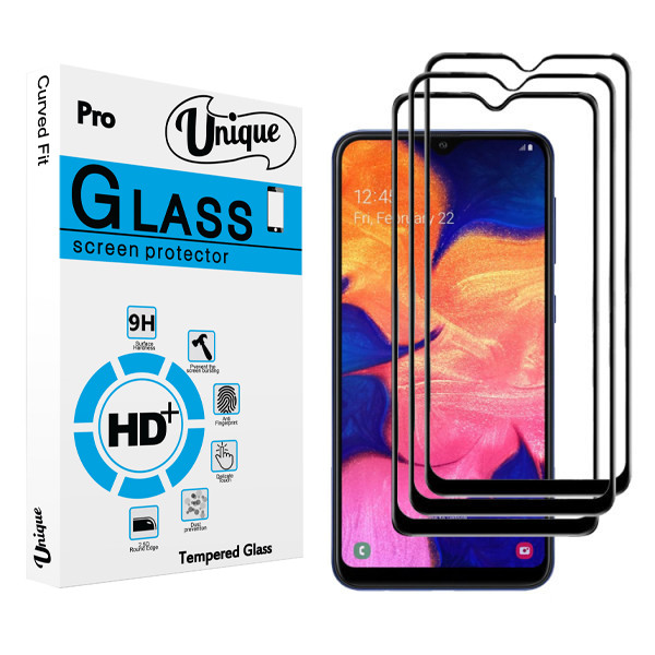 محافظ صفحه نمایش سرامیکی يونيک مدل +Clear مناسب برای گوشی موبایل سامسونگ Galaxy A10S بسته سه عددی