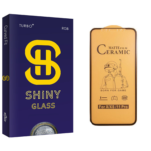 محافظ صفحه نمایش سرامیکی آتوچبو مدل Shiny Glass مناسب برای گوشی موبایل اپل iPhone XS