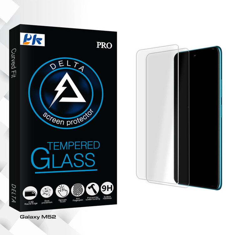 محافظ صفحه نمایش شیشه ای پی کی مدل Delta Glass MIX2 مناسب برای گوشی موبایل سامسونگ Galaxy M52 بسته دو عددی