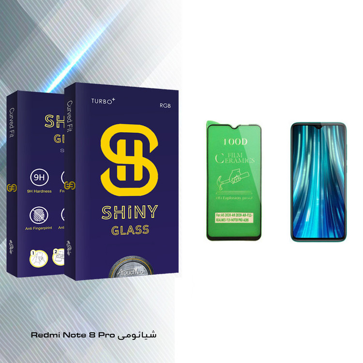 محافظ صفحه نمایش سرامیکی آتوچبو مدل Shiny Glass مناسب برای گوشی موبایل شیائومی Redmi Note 8 Pro