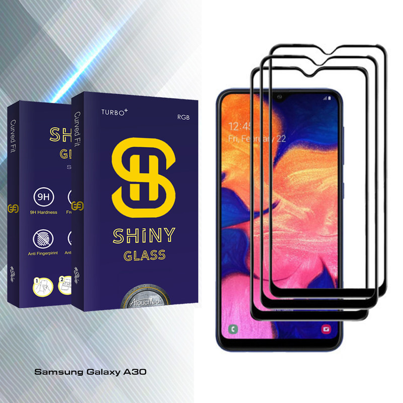 محافظ صفحه نمایش سرامیکی آتوچبو مدل Shiny Glass مناسب برای گوشی موبایل سامسونگ Galaxy A30 بسته سه عددی