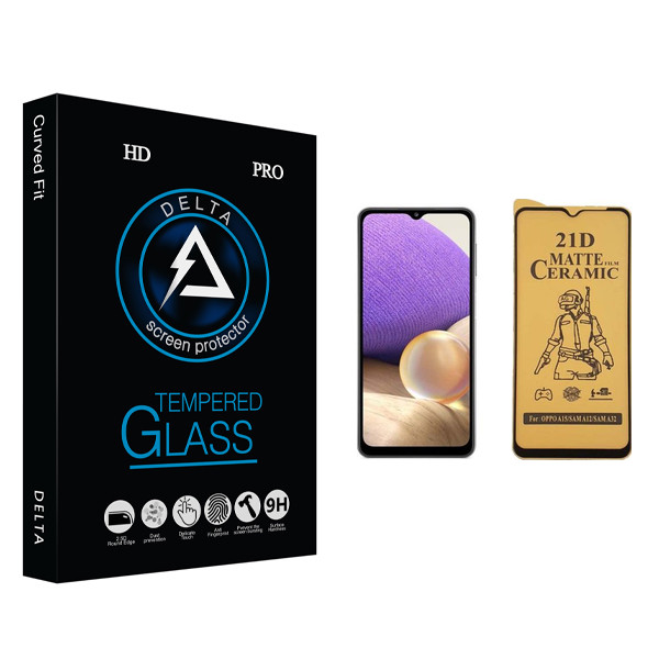 محافظ صفحه نمایش سرامیکی دلتا مدل HD مناسب برای گوشی موبایل سامسونگ Galaxy A32