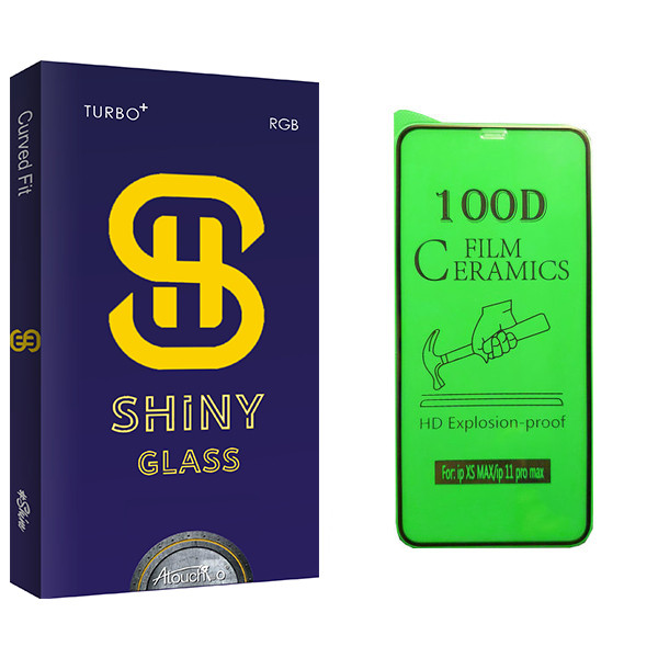 محافظ صفحه نمایش سرامیکی آتوچبو مدل Shiny Glass مناسب برای گوشی موبایل اپل iPhone XS Max