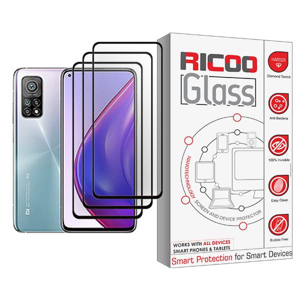 محافظ صفحه نمایش ریکو مدل Ricoo Glass MIX003 مناسب برای گوشی موبایل شیائومی Mi 10T Pro 5G بسته سه عددی