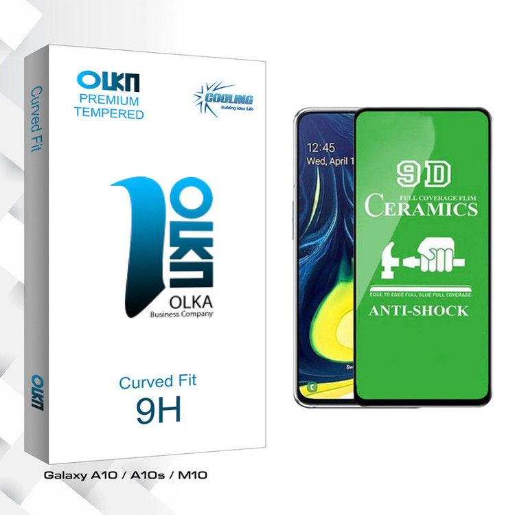 محافظ صفحه نمایش 9D کولینگ مدل Olka مناسب برای گوشی موبایل سامسونگ Galaxy A10 / A10s / M10