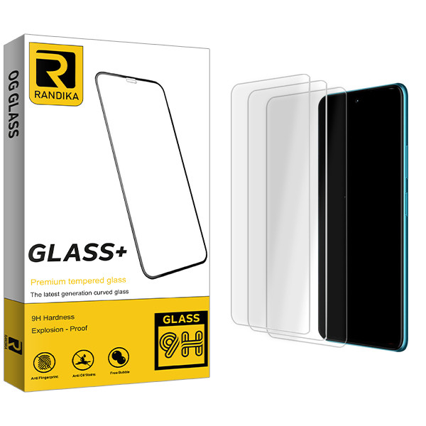 محافظ صفحه نمایش شیشه ای راندیکا مدل Randika Glass MIX3 مناسب برای گوشی موبایل ریلمی 8i بسته سه عددی