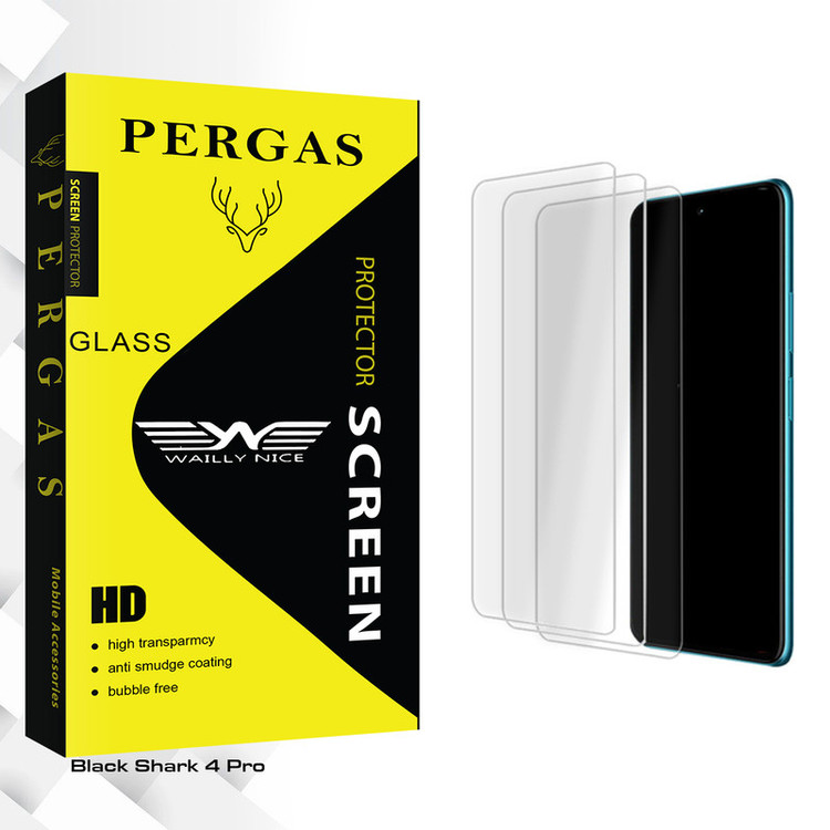 محافظ صفحه نمایش شیشه ای وایلی نایس مدل Pergas Glass MIX مناسب برای گوشی موبایل شیائومی Black Shark 4 Pro بسته سه عددی