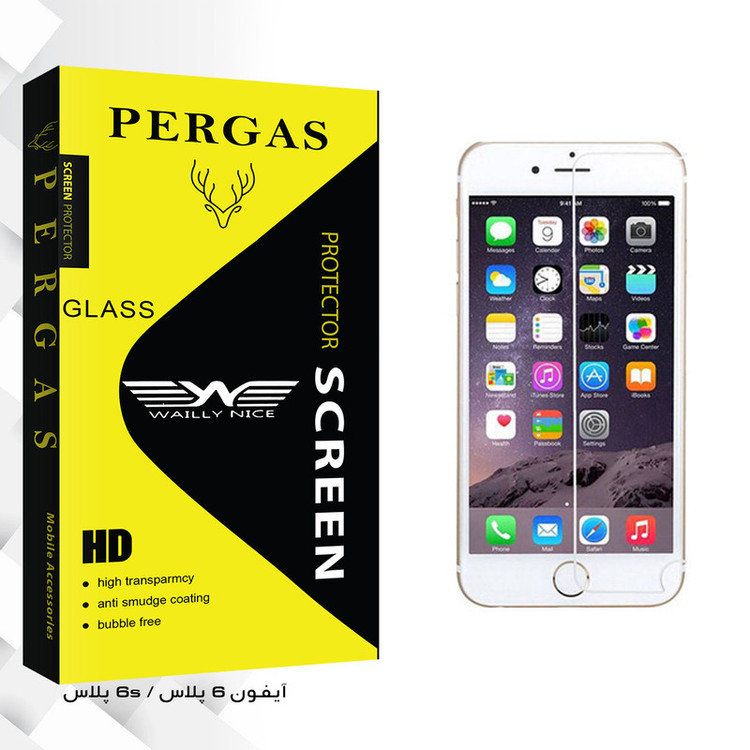 محافظ صفحه نمایش وایلی نایس مدل Pergas Glass مناسب برای گوشی موبایل اپل Iphone 6s/6s plus