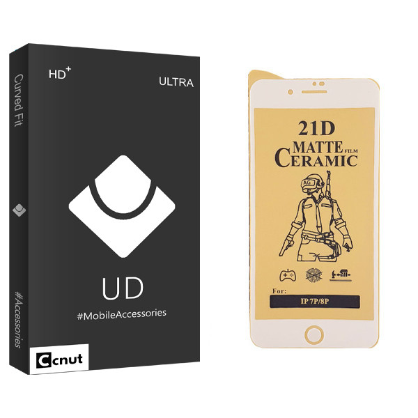 محافظ صفحه نمایش سرامیکی کوکونات مدل UD Black مناسب برای گوشی موبایل اپل iPhone 7 Plus