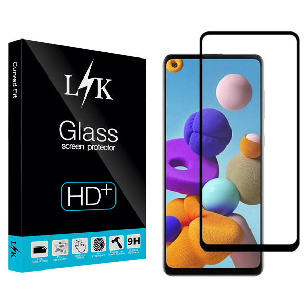 محافظ صفحه نمایش سرامیکی ال کی مدل Hard glass مناسب برای گوشی موبایل سامسونگ Galaxy A21s