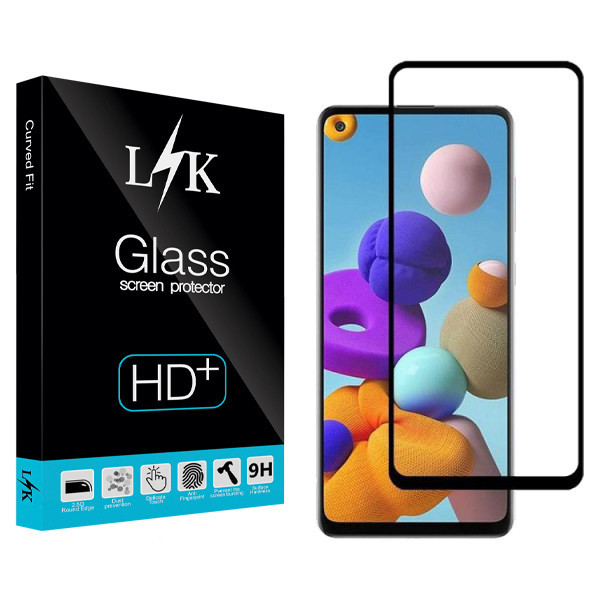محافظ صفحه نمایش سرامیکی ال کی مدل Hard glass مناسب برای گوشی موبایل سامسونگ Galaxy A21s