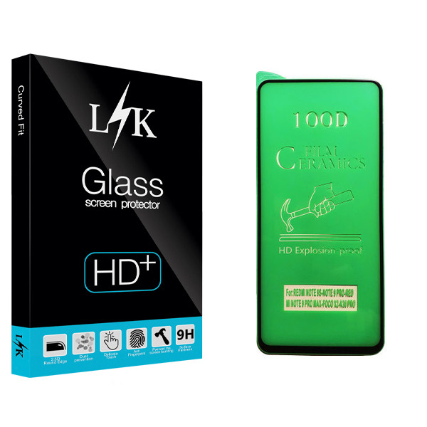 محافظ صفحه نمایش سرامیکی ال کی مدل Hard glass مناسب برای گوشی موبایل شیائومی Redmi Note 9