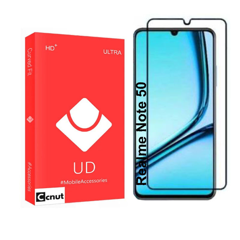 محافظ صفحه نمایش شیشه ای کوکونات مدل FULL-UDR مناسب برای گوشی موبایل ریلمی Note 50