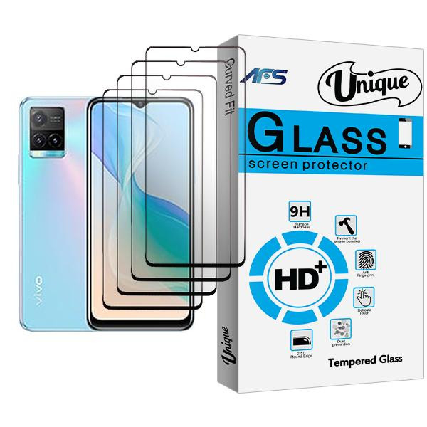 محافظ صفحه نمایش سرامیکی ای اف اس مدل Unique Glass4 مناسب برای گوشی موبایل ویوو Y33s بسته چهار عددی