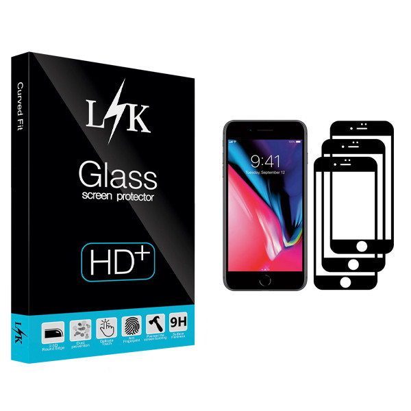 محافظ صفحه نمایش ال کی مدل +LITE مناسب برای گوشی موبایل اپل iPhone 7 Plus بسته سه عددی