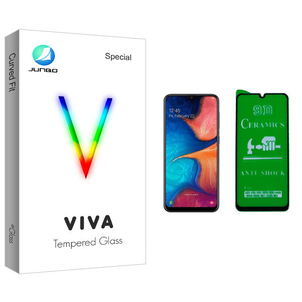 محافظ صفحه نمایش 9D جانبو مدل Viva Glass مناسب برای گوشی موبایل سامسونگ Galaxy A20 / A30 / A50 / M30