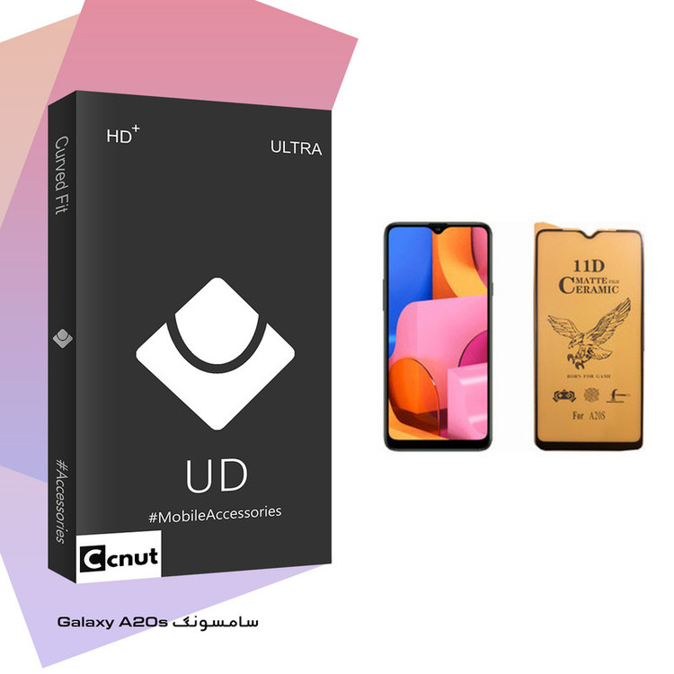 محافظ صفحه نمایش سرامیکی کوکونات مدل UD Black مناسب برای گوشی موبایل سامسونگ Galaxy A20s