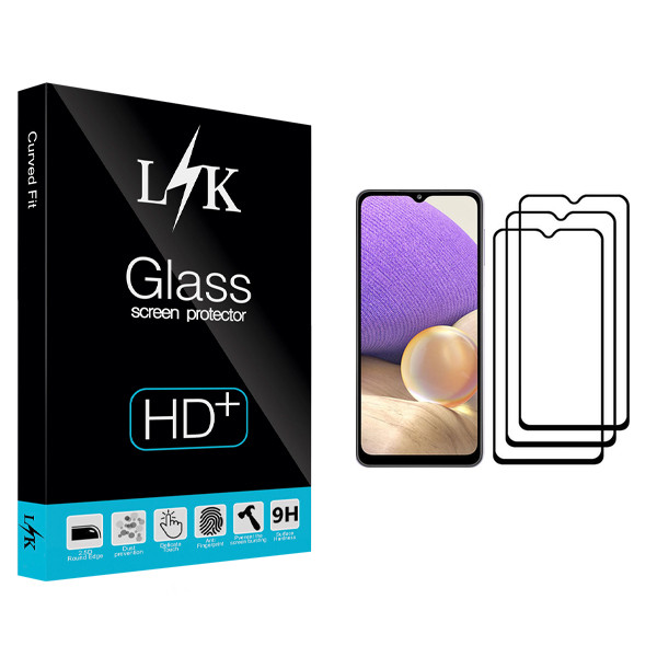 محافظ صفحه نمایش ال کی مدل +HD مناسب برای گوشی موبایل سامسونگ Galaxy A32 بسته سه عددی