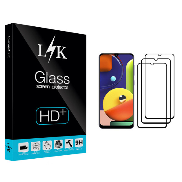 محافظ صفحه نمایش ال کی مدل +HD مناسب برای گوشی موبایل سامسونگ Galaxy A50s بسته سه عددی