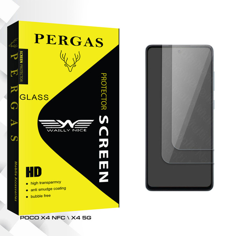 محافظ صفحه نمایش شیشه ای وایلی نایس مدل Pergas Glass مناسب برای گوشی موبایل شیائومی POCO X4 NFC \ X4 5G بسته دو عددی