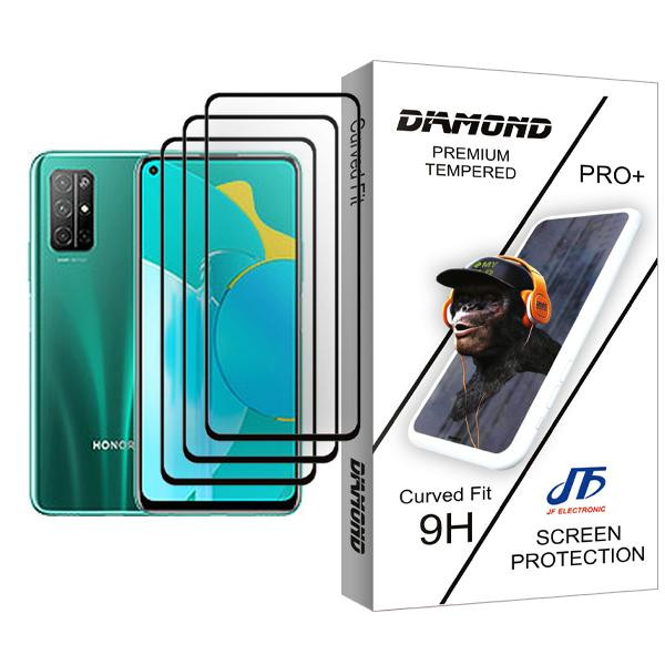 محافظ صفحه نمایش جی اف مدل Diamond Glass MIX003 مناسب برای گوشی موبایل آنر 30S بسته سه عددی