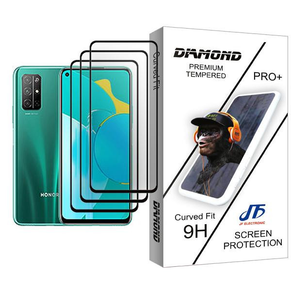 محافظ صفحه نمایش جی اف مدل Diamond Glass MIX003 مناسب برای گوشی موبایل آنر 30S بسته سه عددی