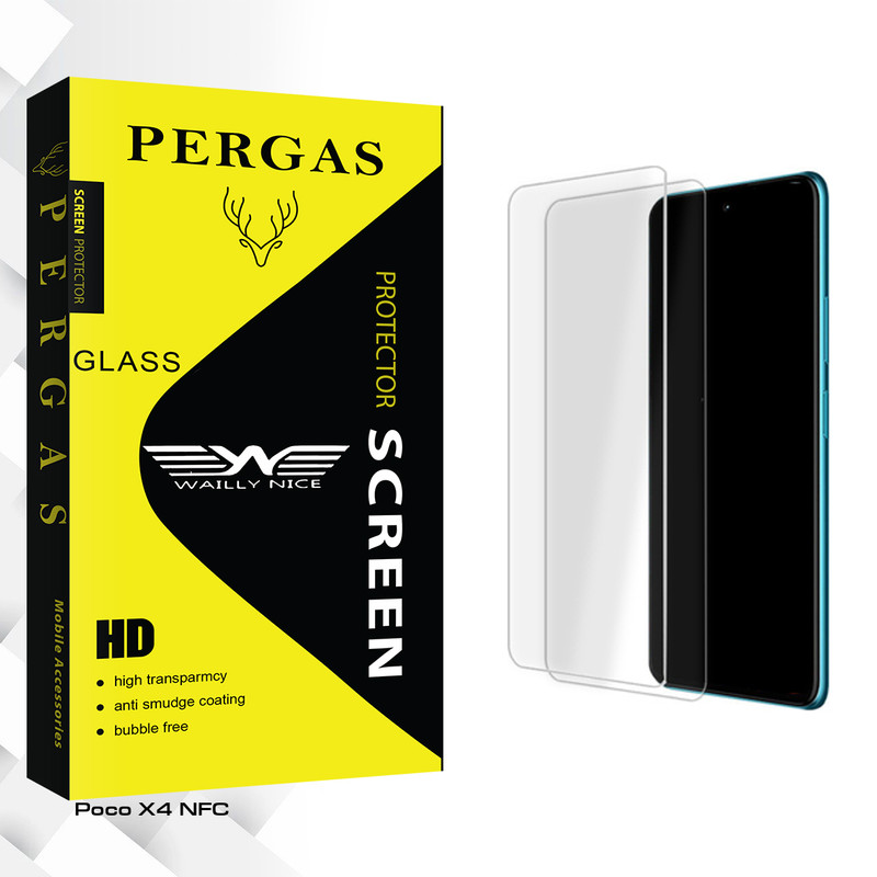 محافظ صفحه نمایش شیشه ای وایلی نایس مدل Pergas Glass MIX2 مناسب برای گوشی موبایل شیائومی Poco X4 NFC بسته دو عددی