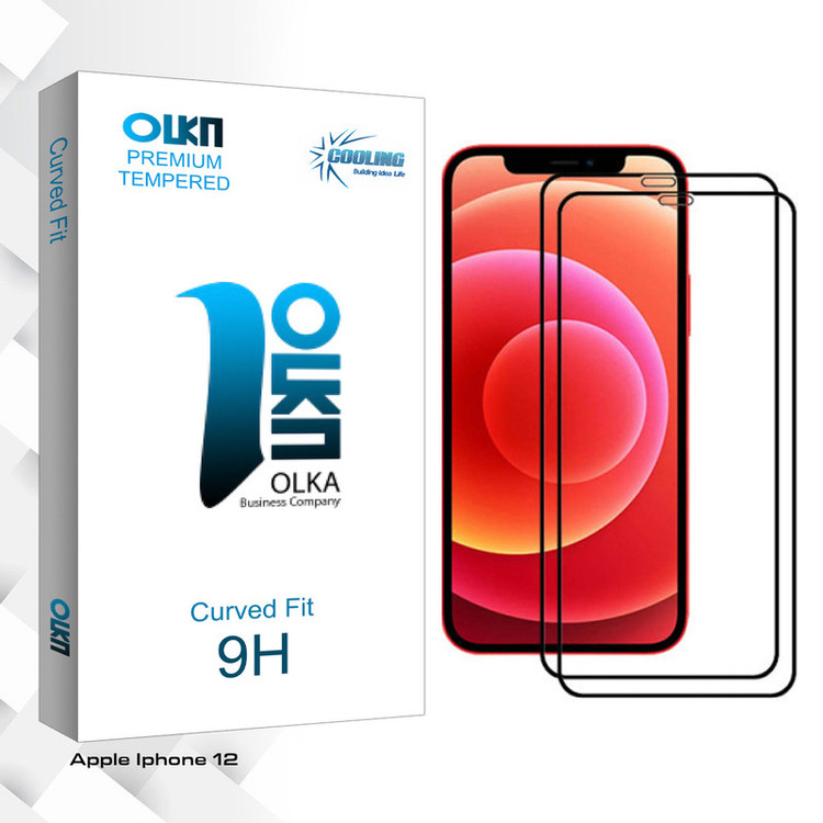 محافظ صفحه نمایش کولینگ مدل Olka glass مناسب برای گوشی موبایل اپل Iphone 12 بسته دو عددی