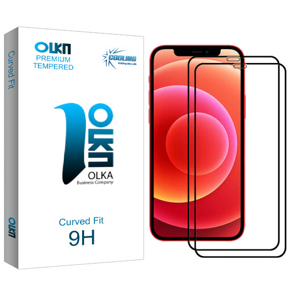 محافظ صفحه نمایش کولینگ مدل Olka glass مناسب برای گوشی موبایل اپل Iphone 12 بسته دو عددی