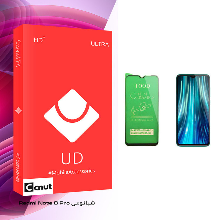 محافظ صفحه نمایش سرامیکی کوکونات مدل UD Glass مناسب برای گوشی موبایل Redmi Note 8 Pro شیائومی