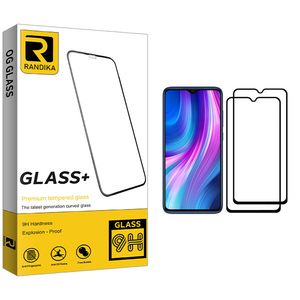 محافظ صفحه نمایش راندیکا مدل GLD مناسب برای گوشی موبایل Redmi Note 8 Pro بسته دو عددی