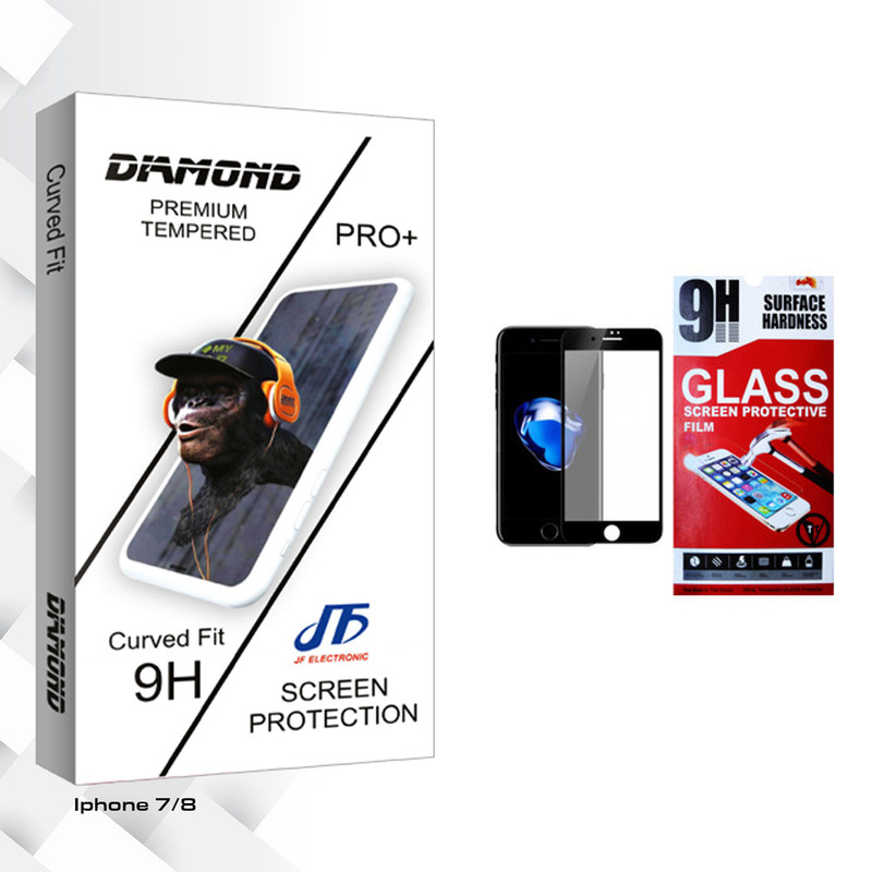 محافظ صفحه نمایش مات جی اف مدل Diamond glass مناسب برای گوشی موبایل اپل iPhone 7/8