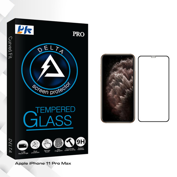 محافظ صفحه نمایش پی کی مدل Delta Glass مناسب برای گوشی موبایل اپل iPhone 11 Pro Max