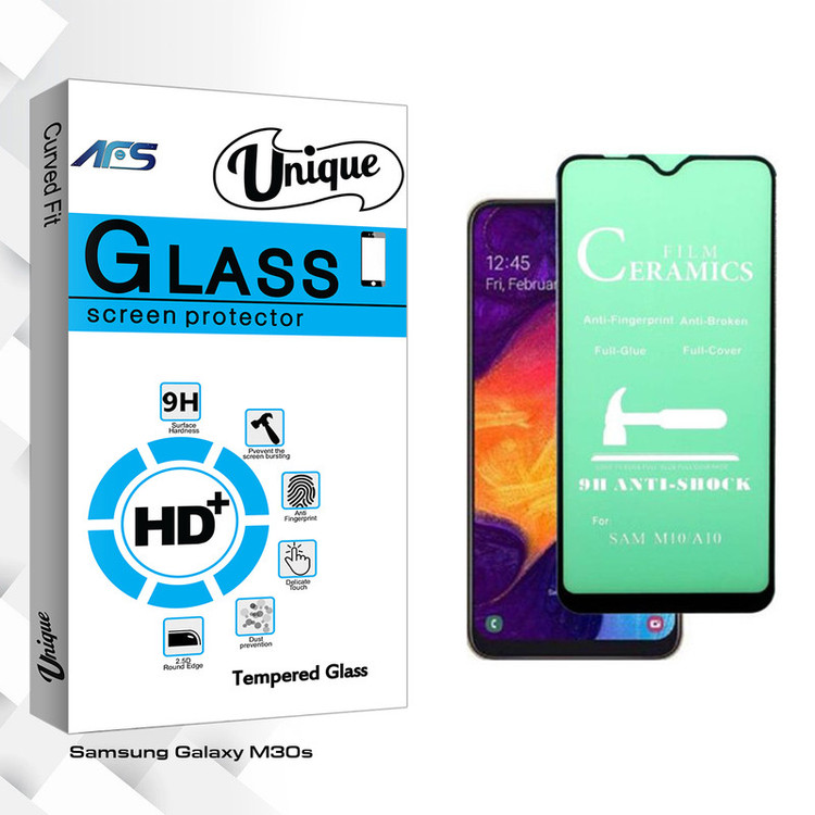 محافظ صفحه نمایش ای اف اس مدل Unique Glass مناسب برای گوشی موبایل سامسونگ Galaxy M30s بسته دو عددی