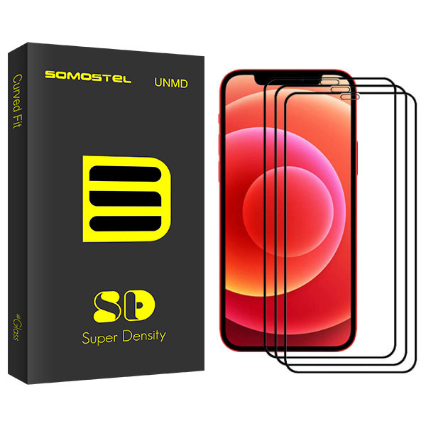 محافظ صفحه نمایش سرامیکی سوماستل مدل SD Glass مناسب برای گوشی موبایل اپل Iphone 12 Pro بسته سه عددی