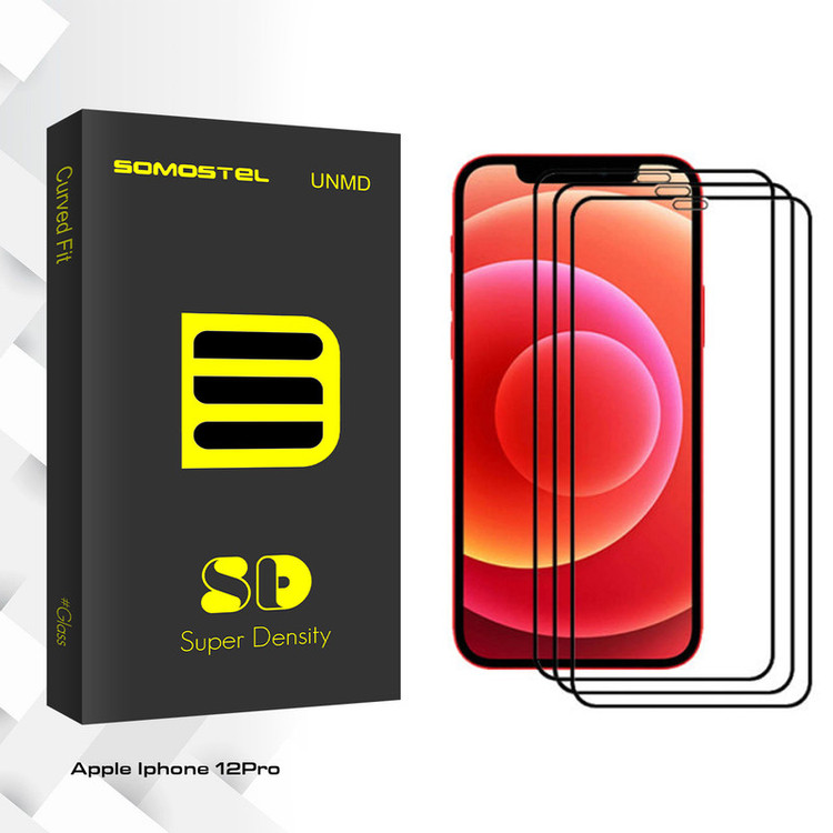 محافظ صفحه نمایش سرامیکی سوماستل مدل SD Glass مناسب برای گوشی موبایل اپل Iphone 12 Pro بسته سه عددی