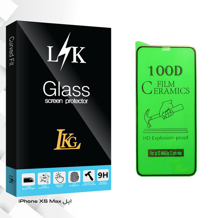 محافظ صفحه نمایش سرامیکی ال کا جی مدل LK Glass مناسب برای گوشی موبایل اپل iPhone XS Max