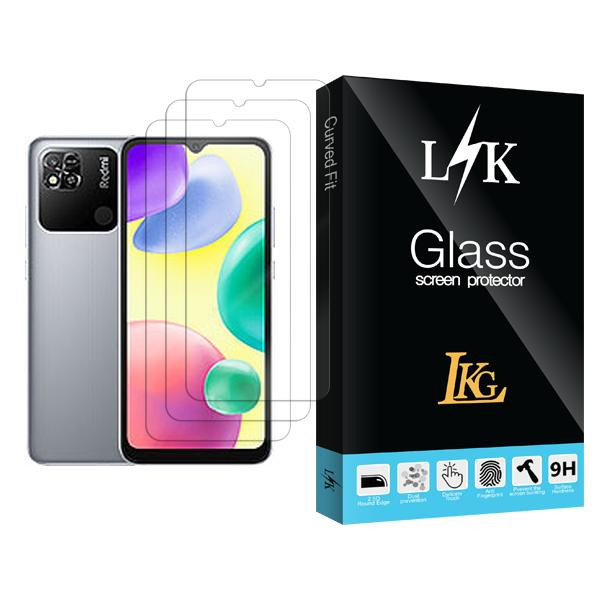 محافظ صفحه نمایش ال کا جی مدل LK Glass MIX003 مناسب برای گوشی موبایل شیائومی Redmi 10A بسته سه عددی