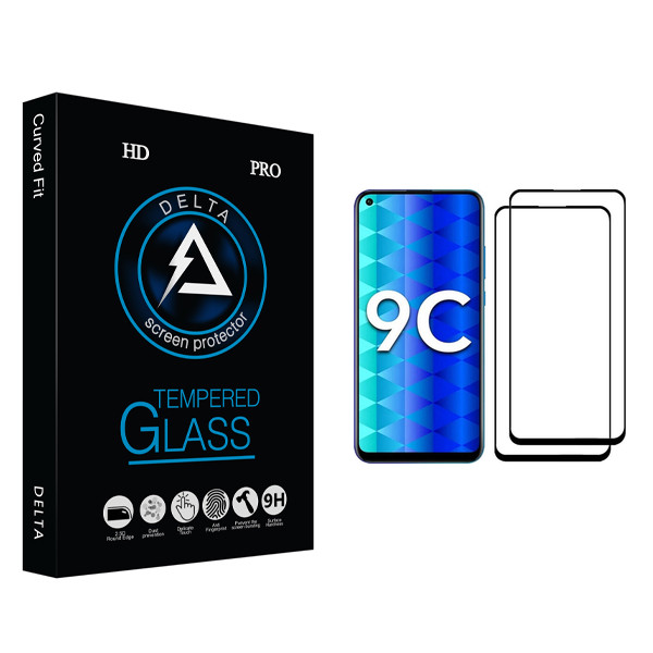 محافظ صفحه نمایش دلتا مدل HD مناسب برای گوشی موبایل آنر 9C بسته دو عددی