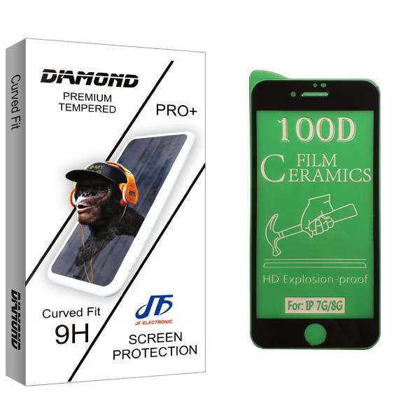 محافظ صفحه نمایش سرامیکی جی اف مدل Diamond glass مناسب برای گوشی موبایل اپل iPhone 7