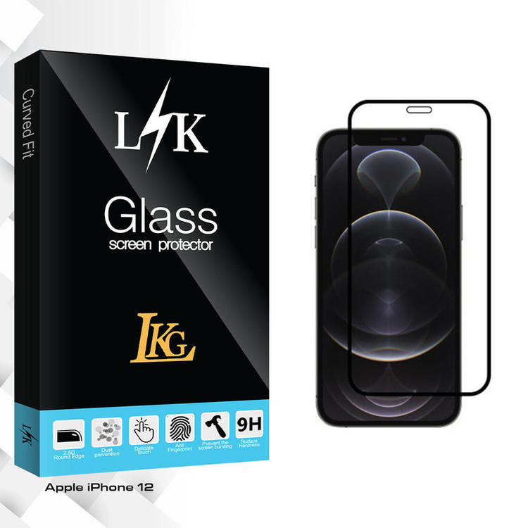 محافظ صفحه نمایش ال کا جی مدل LK Glass مناسب برای گوشی موبایل اپل iPhone 12