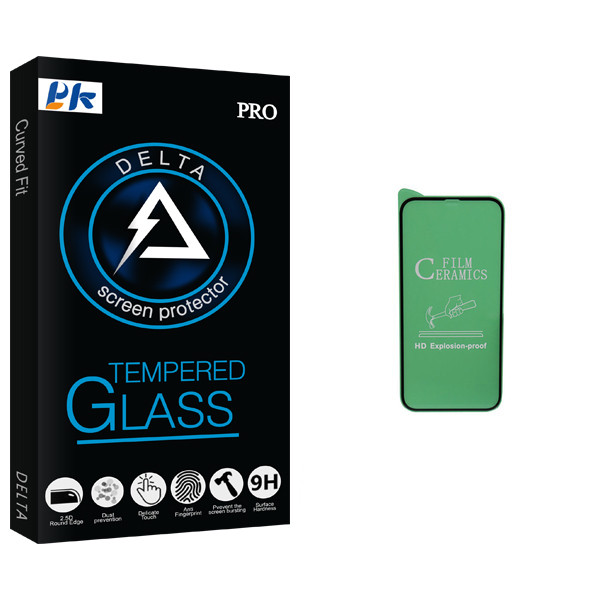 محافظ صفحه نمایش سرامیکی پی کی مدل Delta Glass مناسب برای گوشی موبایل اپل iPhone 11 Pro