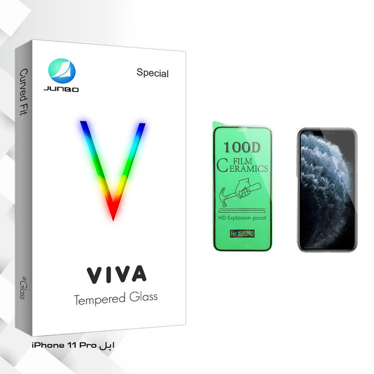 محافظ صفحه نمایش سرامیکی جانبو مدل Viva Glass مناسب برای گوشی موبایل اپل iPhone 11 Pro