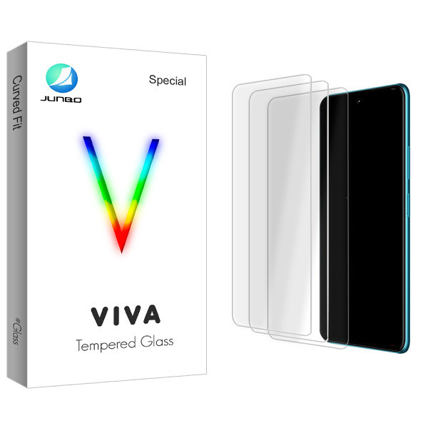 محافظ صفحه نمایش شیشه ای جانبو مدل Viva Glass MIX مناسب برای گوشی موبایل سامسونگ Galaxy A51 5G \ A52 5G \ A53 5G \ M31s \ S20 FE \ S21 FE بسته سه عددی