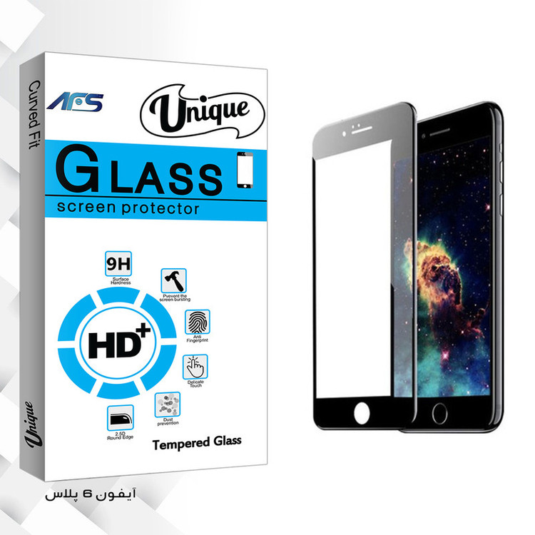 محافظ صفحه نمایش ای اف اس مدل Unique Glass مناسب برای گوشی موبایل اپل iphone 6 plus