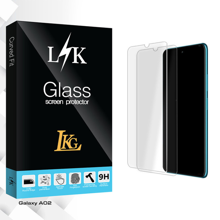 محافظ صفحه نمایش شیشه ای ال کا جی مدل LK Glass MIX مناسب برای گوشی موبایل سامسونگ Galaxy A02 بسته دو عددی