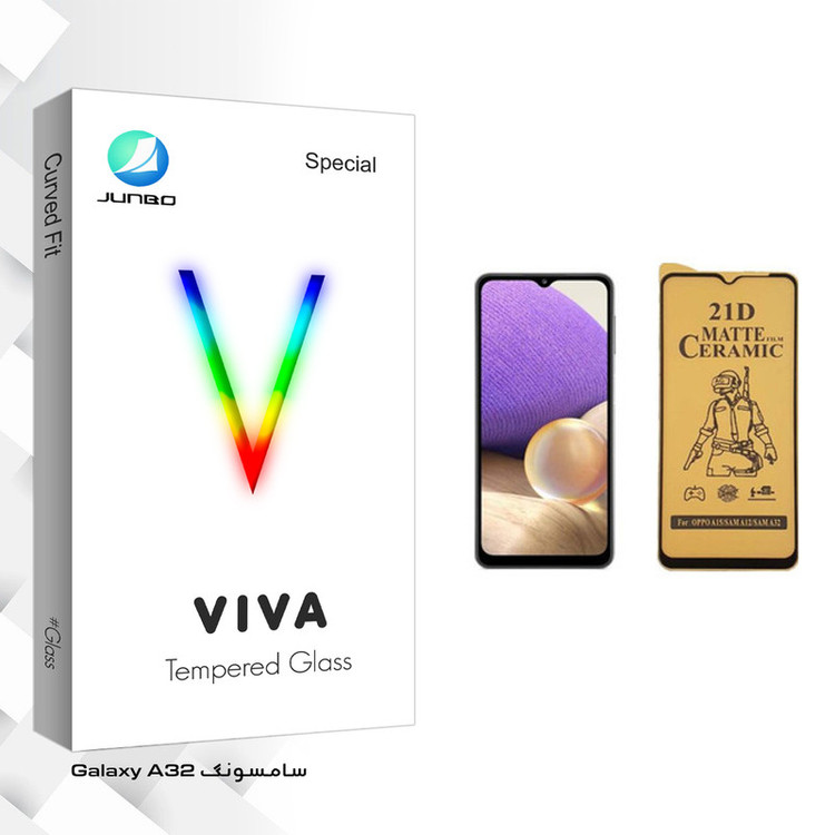 محافظ صفحه نمایش سرامیکی جانبو مدل Viva Glass مناسب برای گوشی موبایل سامسونگ Galaxy A32