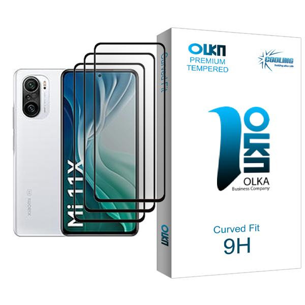 محافظ صفحه نمایش کولینگ مدل Olka Glass MIX003 مناسب برای گوشی موبایل شیائومی Mi 11X بسته سه عددی
